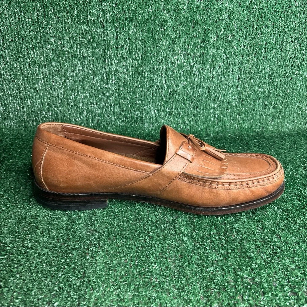 Johnston & Murphy Slip On Tassel Dress Loafers‎ Brown Mens Size 11.5 M
